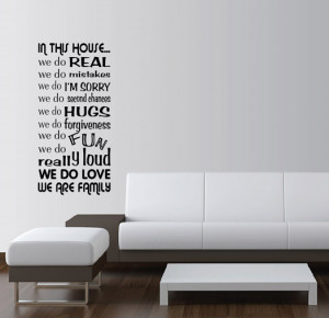 Details about IN THIS HOUSE WE DO Vinyl Wall Word Art Quotes Sayings ...