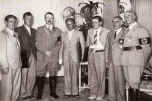 Adolf Hitler awards Henry Ford (centre) the Grand Cross of the German ...