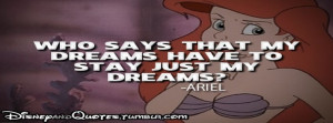 Dream Mermaid Quote The Little Mermaid Facebook Covers