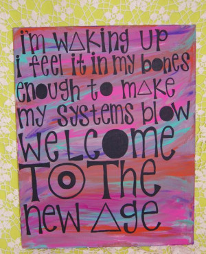 Imagine Dragons Radioactive Painted Lyric Canvas by OhHeyyItsRay