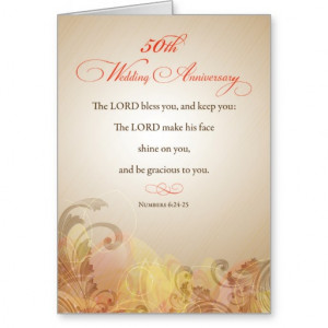 50th Wedding Anniversary, Religious Lord Bless & K Greeting Card