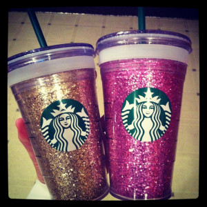 DIY Starbucks glitter cup!