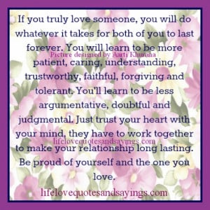 If You Truly Love Someone..