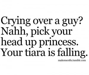 Your tiara is falling