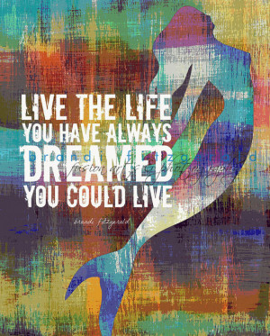 Mermaid Motivational Colorful Quote Choose Lustre Print, Canvas or ...