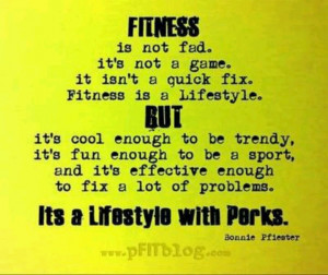 fitness...a lifestyle with perks