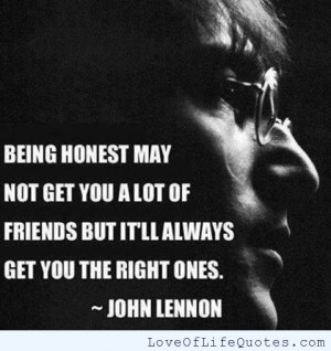 ... john lennon quote on being honest john lennon quote on honesty john