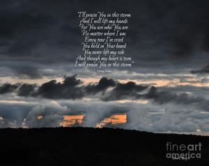 Praise you in the Storm Print by Diane E Berry