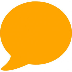 Quote Bubble Icon Orange speech bubble icon