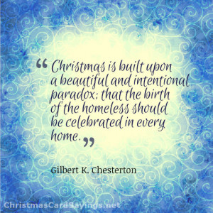 Christmas is built upon a beautiful and intentional paradox; that the ...