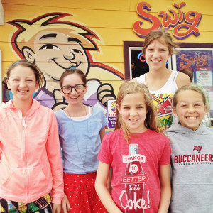 Sometimes Kaleigh is too slow to join in the group pictures, so then ...