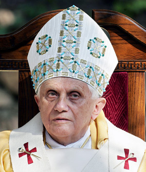 Pope Benedict XVI; at a joint