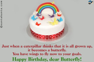 Happy Birthday Butterfly Quotes Girl`s birthday