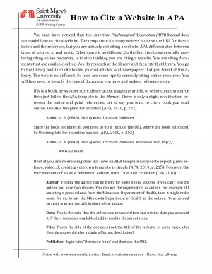 How to Cite a Website in APA by yurtgc548