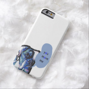 american bulldog Pop Dog Art with funny dog quote Barely There iPhone ...