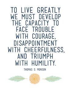 ... with humility.