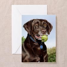 Chocolate Lab 1 Greeting Cards (Pk of 20) for