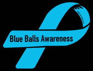 Custom Ribbon: Blue Balls Awareness
