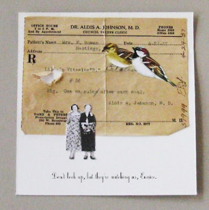 this little collage by Colette Copeland. http://a-bird-in-the-hand ...