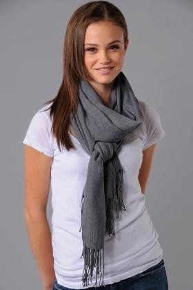 Love Quotes Rayon Blend Scarf in Greylange as seen on Lo Bosworth