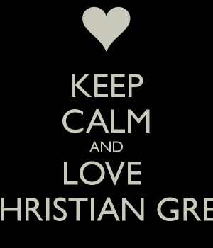 keep calm and love christian grey poster