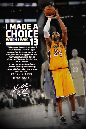 Kobe Bryant Motivational Poster by LiebEditing