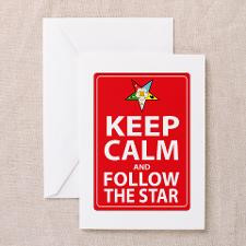 Keep Calm Follow the Star Greeting Card for