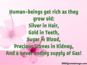 Human beings get rich as...