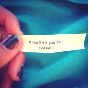 Oh, fortune cookies always seem to know what we need.(: