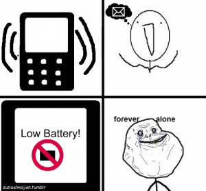 black, forever alone, funny, low battery, message, phone, ring, sad ...
