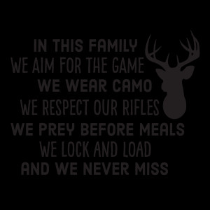 Hunting Family Rules Wall Quotes™ Decal