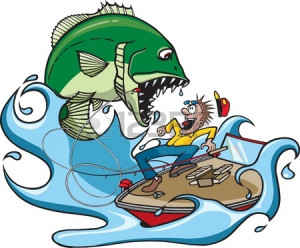 Bass Fish Cartoon Pinback...