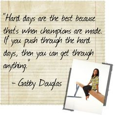 Gabby Douglas quote by dancewearsolutions on Polyvore More