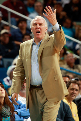 NEW ORLEANS - NOVEMBER 28: Head coach Gregg Popovich of the San ...
