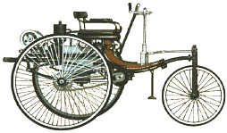1886 Karl Benz patents the first practical car with a gasoline powered ...