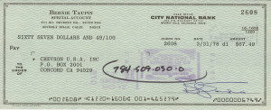 Bernie Taupin Signed Check