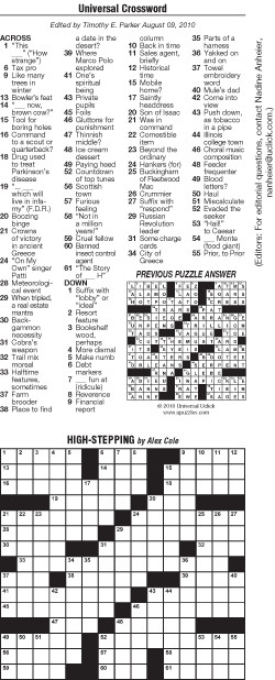 free printable daily crosswords