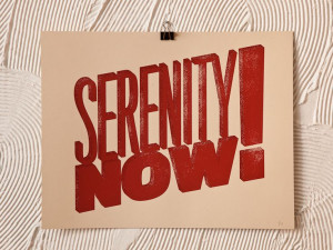 serenity now. Seinquotes