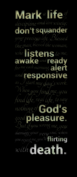 thumbnail of quotes *Mark a life* of discipline and live wisely; *don ...