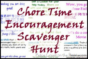 Chore Time Encouragement through a Scavenger Hunt