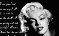 ... Monroe Quotes About Her Daily Happiness In Black And White Theme