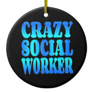 Crazy Social Worker Double-Sided Ceramic Round Christmas Ornament