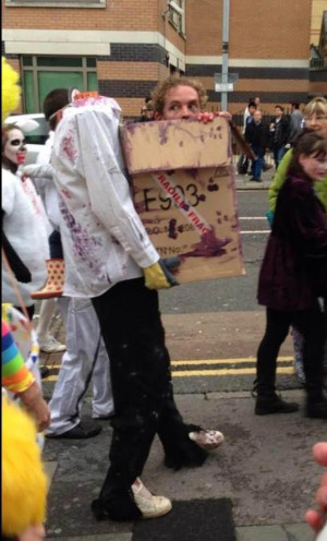Probably the best zombie costume!