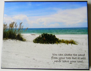 Beautiful Beach Scene with Quote