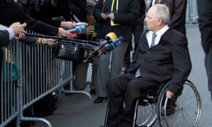 Of Finance Wolfgang Schauble Speaks During A Discu...