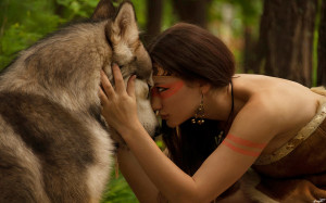 Girl wolf friendship Wallpapers Pictures Photos Images