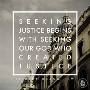 Seeking justice begins with seeking our God who created justice