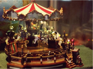 carousel, music box, toy, vintage