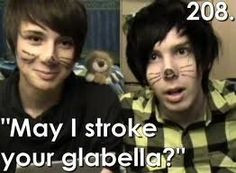 Amazingphil and danisnotonfire (The glabella is the space between your ...