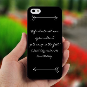 Great Gatsby Quote on Wood - Design for iPhone 5 Black Case